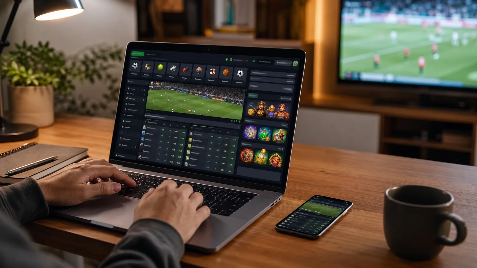 Plataforma unibetpoker em notebook e celular com apostas esportivas e cassino online